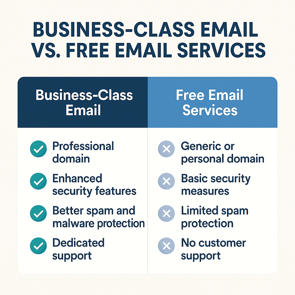 Business Class Vs. Free Email Services